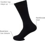 Unisex Bamboo Rayon Socks Super Soft Black Crew Socks - Image 3