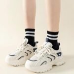6 Pairs Fashion Striped Athletic Socks for Women - Image 4