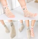 Hzcojulo Kids Toddler Big Little Girls Fashion Cotton Crew Cute Socks -5 Pairs - Image 2