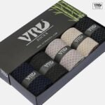 VRD Mens Dress Socks Bamboo Rayon 5-Pack Crew Socks - Image 2