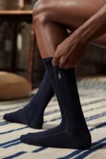 Men's Assorted Pattern Dress Crew Socks (4-Pack) - Image 3