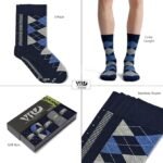 VRD Men’s Dress Socks Bamboo Rayon 5-Pack Crew Socks - Image 3