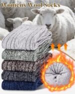 Wool Socks for Women, Winter Warm Stocking Stuffers - Image 3