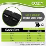 Merino Wool Socks for Men & Women Casual Warm Winter - Image 2