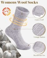 Wool Socks for Women, Winter Warm Stocking Stuffers - Image 2