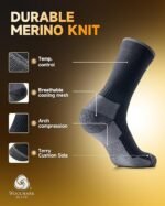 RUIXUE Merino Wool Hiking Socks for Men Women - Image 4