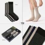 VRD Mens Dress Socks Bamboo Rayon 5-Pack Crew Socks - Image 4