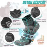 6 Pairs Merino Wool Quarter Ankle Hiking Running Socks - Image 4