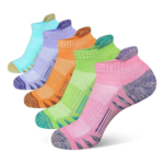 Heyoboy Womens Ankle Anti-blister Thick Cushioned Wicking Odor Resist Athletic Running Socks 5 Pairs