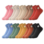10 Pairs Socks Womens Crew Elastic Ankle Length Cotton