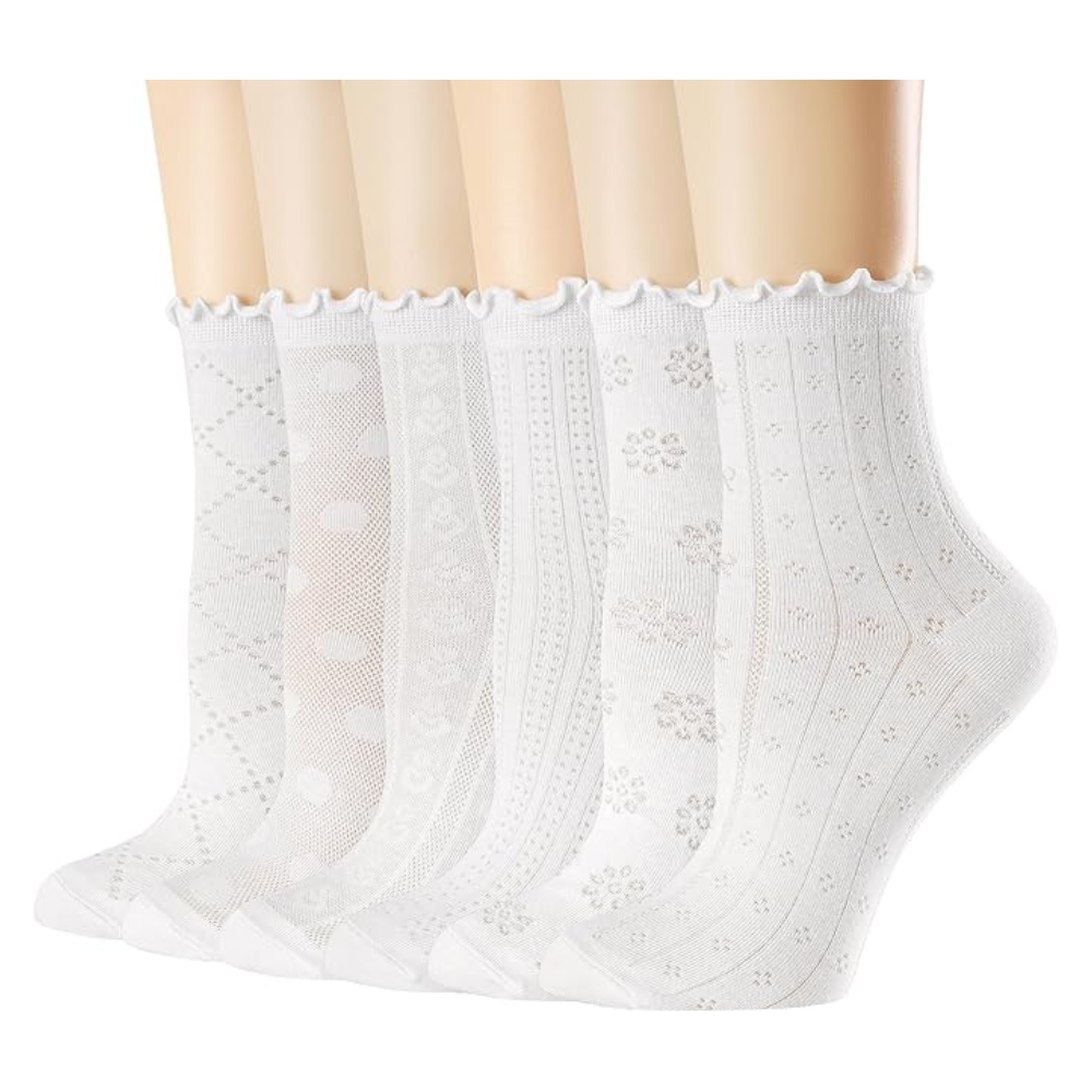 Untitled design - 2026-01-16T042044.532 Women's Ruffle Socks Casual Lace Cotton - Image 1