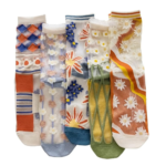 Yomutiur Womens Sheer Socks, Summer Transparent Thin Mesh Lace