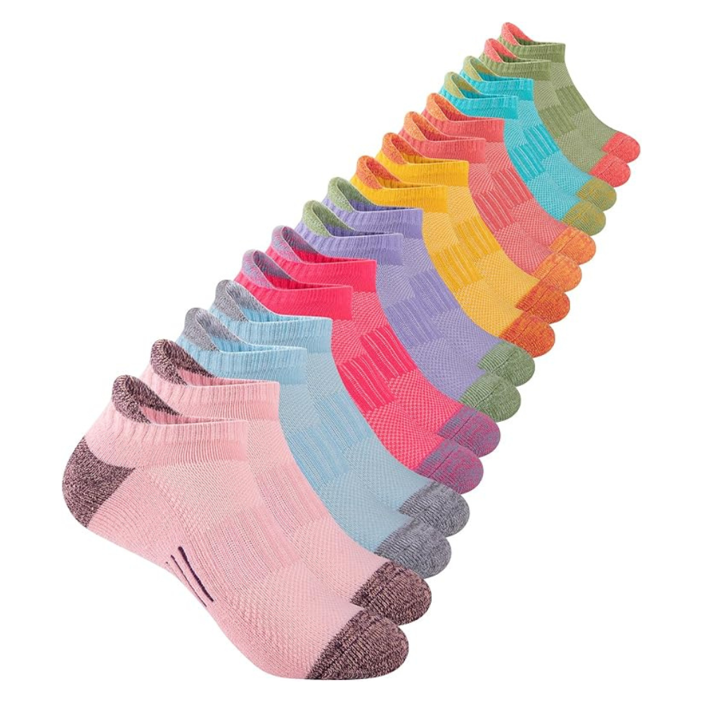 Untitled design - 2026-01-16T065831.514 Girls Socks Ankle Athletic Socks For Kids 4-6 6-8 8-10 Years - Image 1