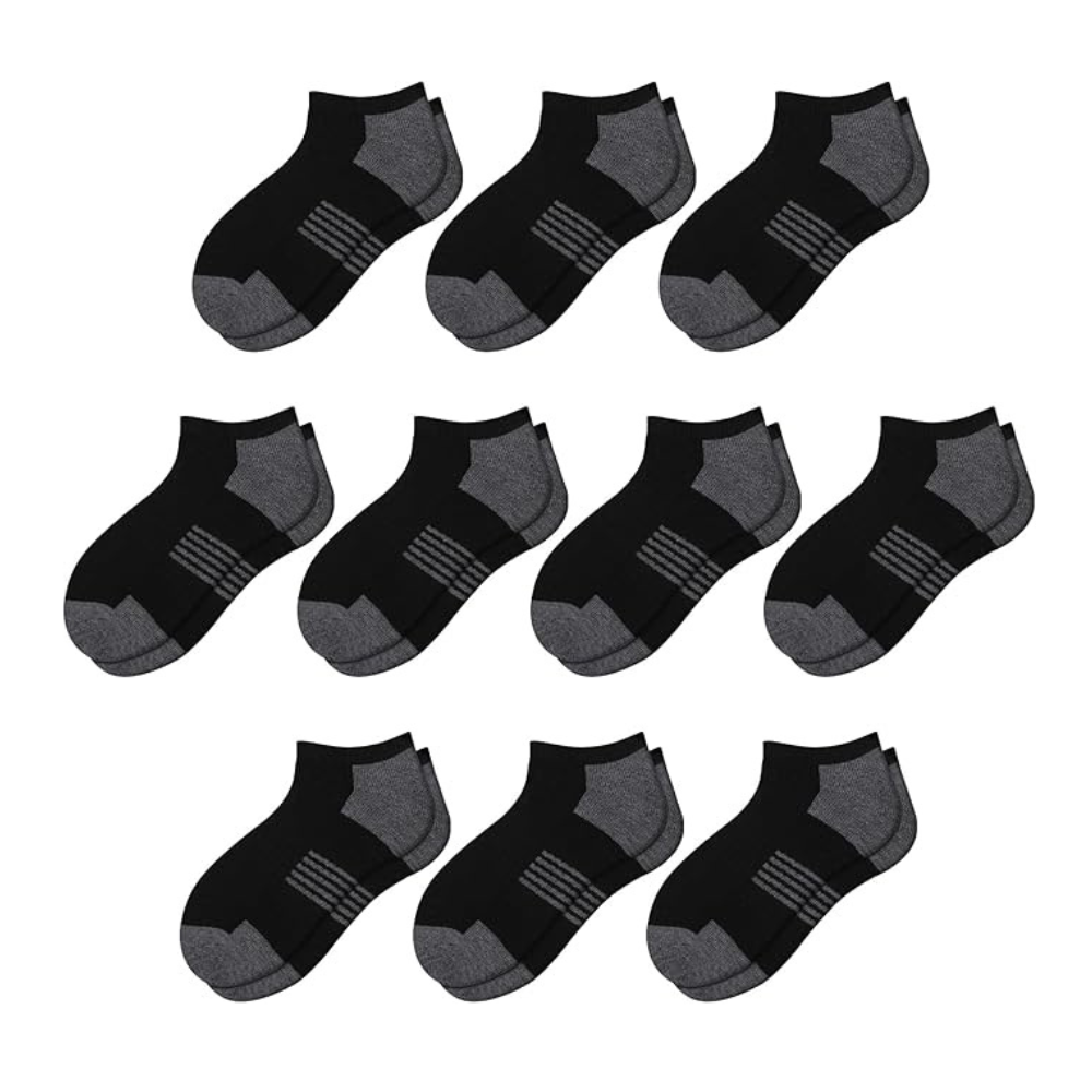 Untitled design - 2026-01-16T070020.536 10 Pairs Boys Socks Low Cut Ankle Socks For Kids - Image 1