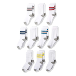 Boys and Toddlers' Cotton Cushioned Crew Sports Socks