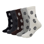 Men's 5 Packs Fun Crazy Animal Cotton Casual Crew Socks