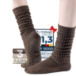 Merino Wool Pilates Grip Socks Slouch Scrunch
