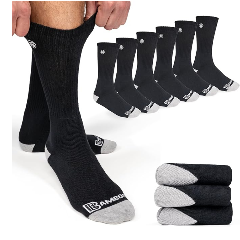 Untitled design - 2026-01-16T084448.965 Premium Bamboo Rayon Crew Work Socks - Image 1