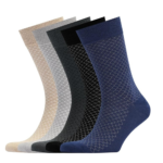 VRD Mens Dress Socks Bamboo Rayon 5-Pack Crew Socks