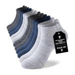 Ankle Socks for Men, 6 Pairs Bamboo Rayon Breathable