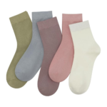 Women Thin Viscose Bamboo Socks Crew Lightweight