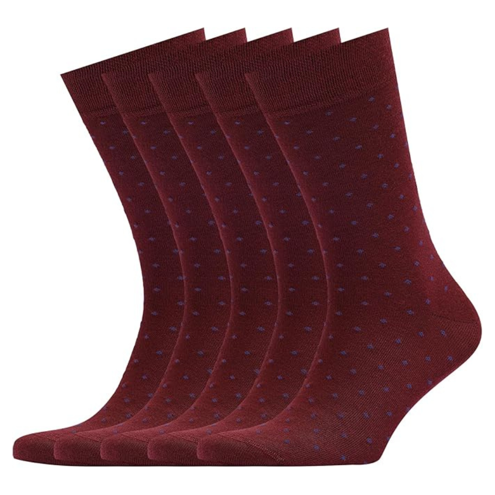 Untitled design - 2026-01-16T091701.791 VRD Men’s Dress Socks Bamboo Rayon 5-Pack Crew Socks - Image 1
